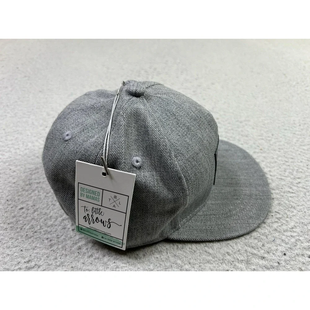 To‎ Little Arrows Hat Cap Snap Back Youth One Size Heather Gray Patch Flat Bill